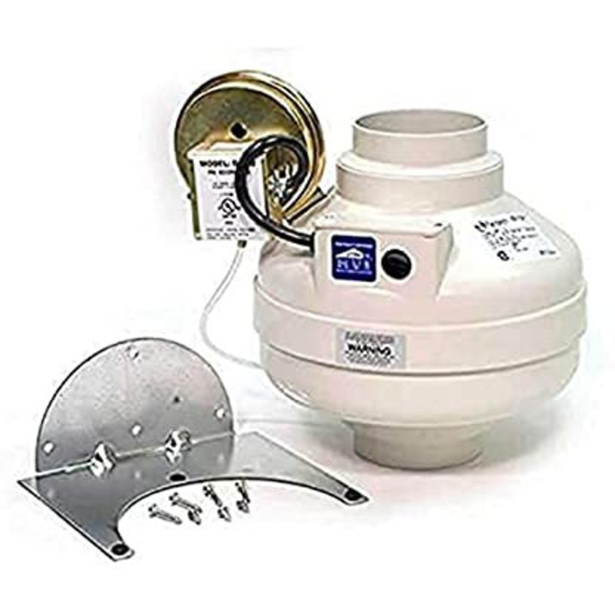 Fantech, Duct Booster Fan with Pressure Sensor Switch, Drive Type Direct, Fan Diameter 4 in, Air Delivery 189 cfm, Model# DBF 110